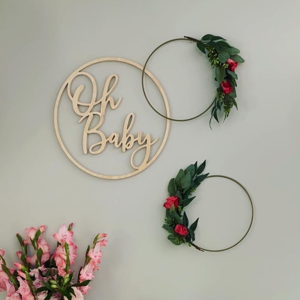 Oh baby wood sign for baby showers